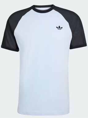 adidas Light Blue Crew T-Shirt with Black Trim